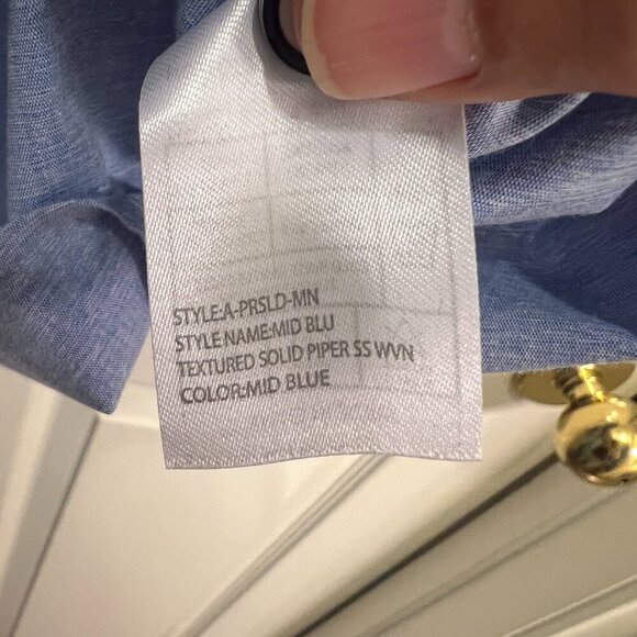 Craft + Flow Blue Multi-Print Short Sleeve Button-down XL - Picture 6 of 7